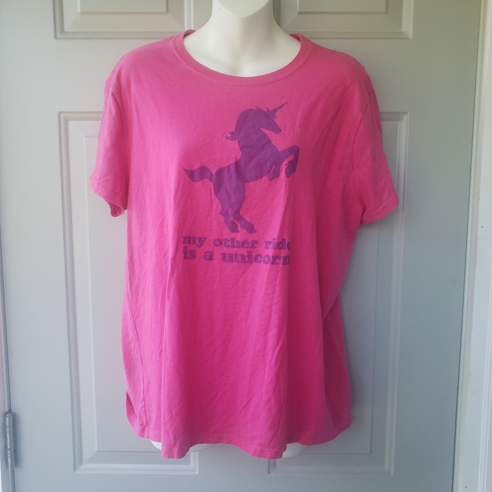 My Other Ride is a Unicorn Fun Quirky XL Tshirt